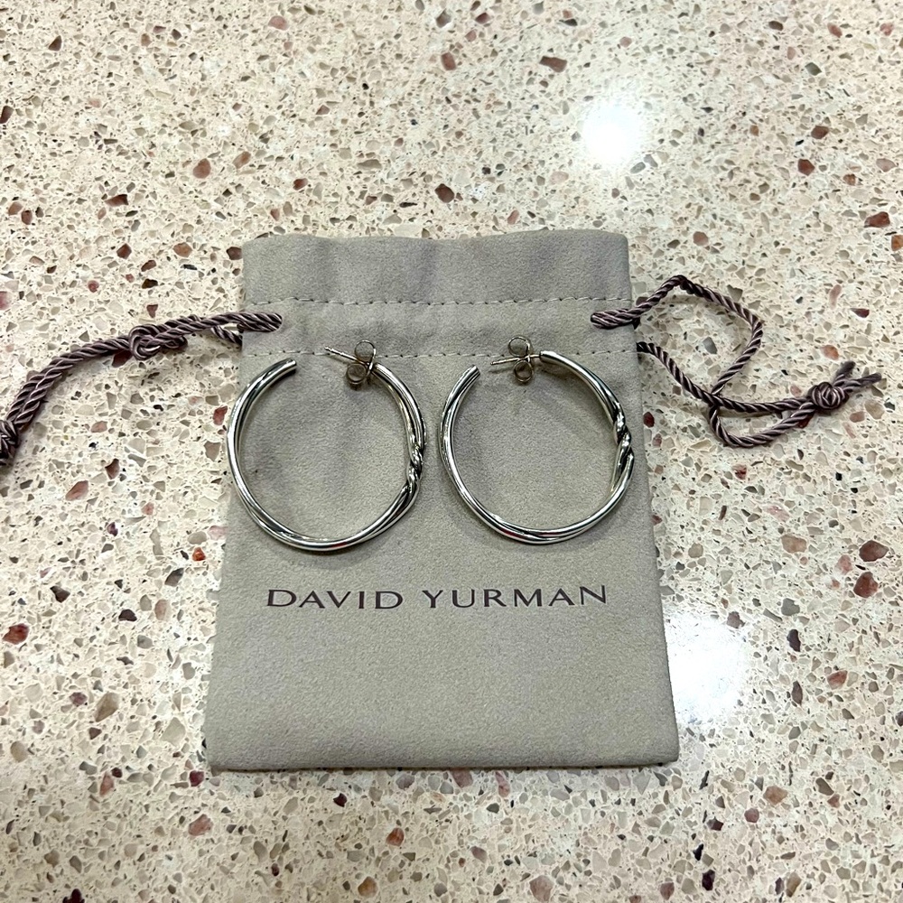 David Yurman Sterling Silver Hoop Earringd